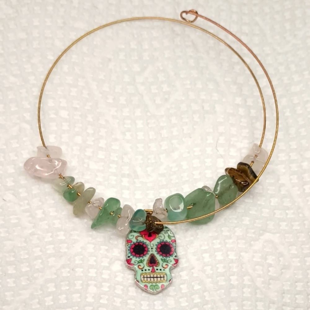 Colorful Skull Charm Bracelet